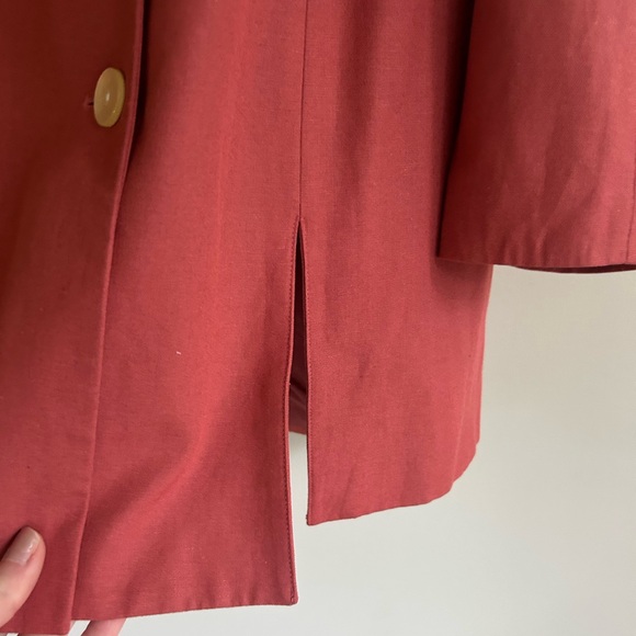 VINTAGE APART Oversized Trench Coat Double Breasted Lagenlook Artsy Whimsy Sz 24 - Picture 8 of 16